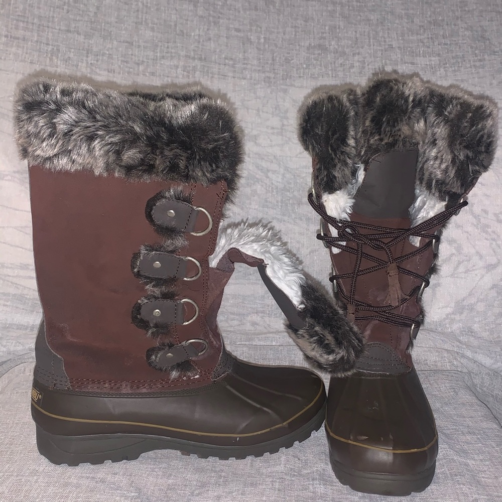 Leather and fur Khombu winter boots